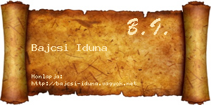 Bajcsi Iduna névjegykártya